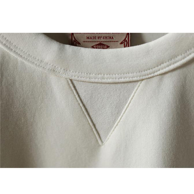 290g Raglan Tee with Embroidered Badge and Retro Print