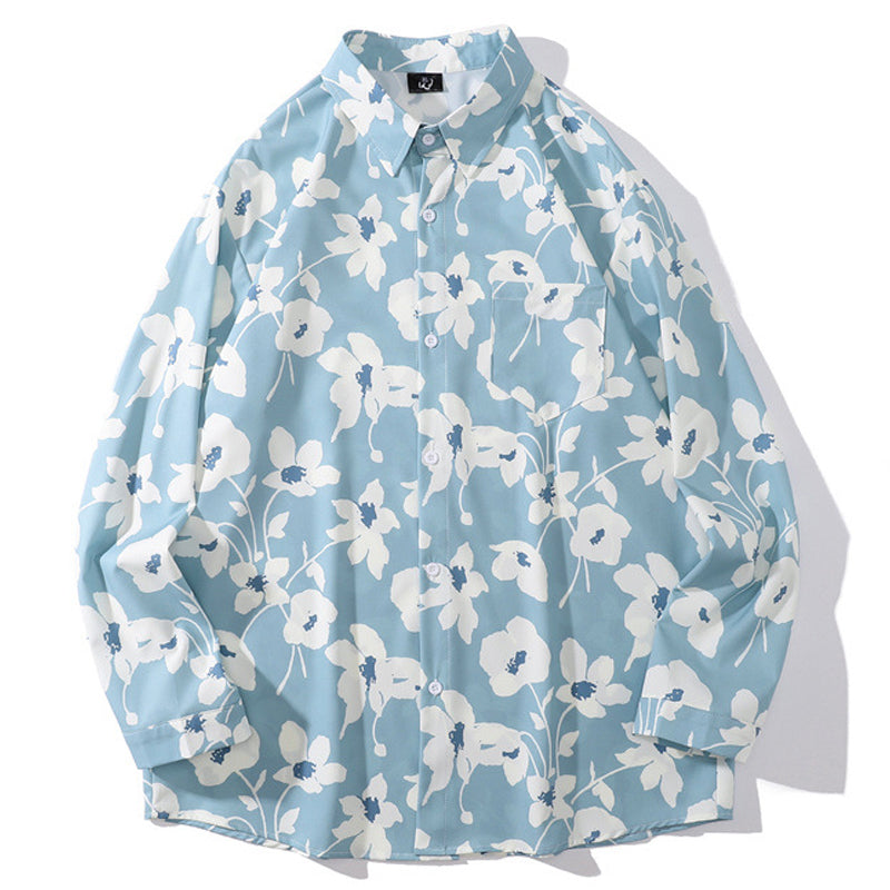 New for summer: floral print long-sleeved shirt