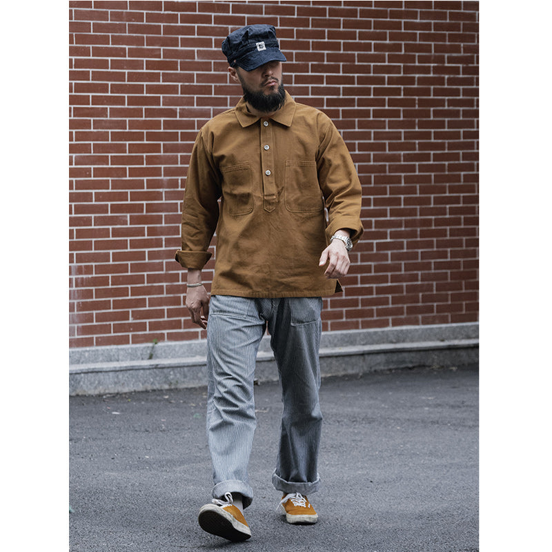 Adjustable Retro Striped Canvas Octagonal Hat