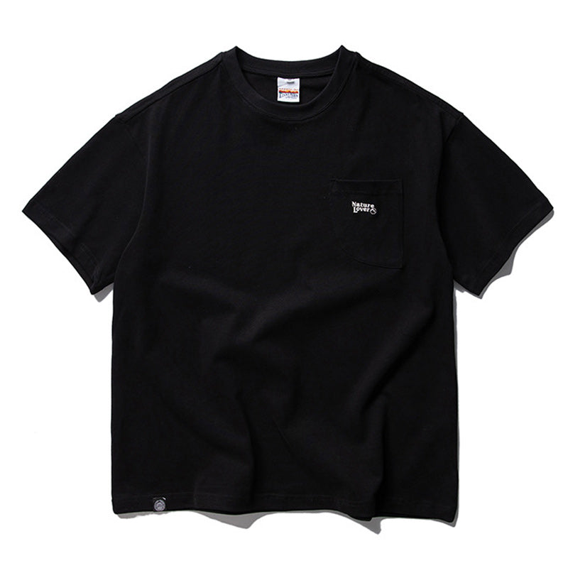 Embroidered Alphabet Casual Short Sleeve T-Shirt