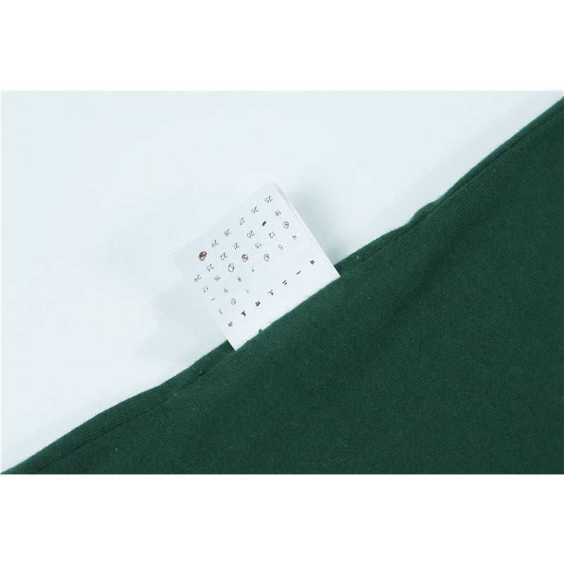 Embroidered animal simple and easy-to-match short-sleeved T-shirt