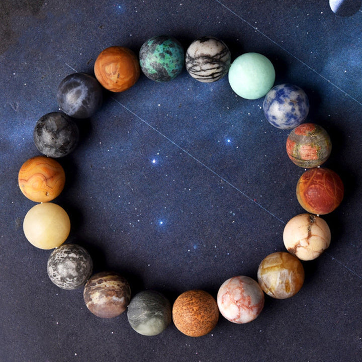 "Eight Planets" Matte Natural Stone Bracelet