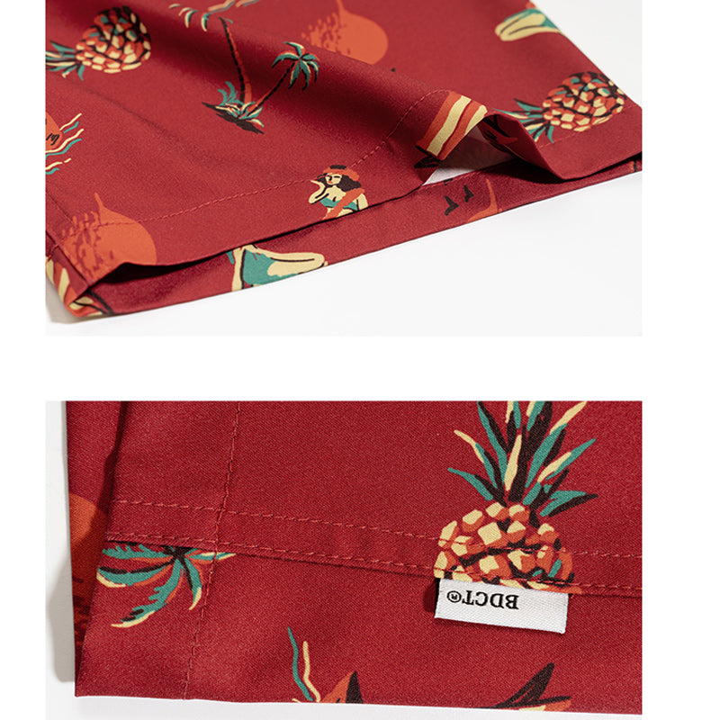 Hawaii Yacht Print Short Sleeve Shirt