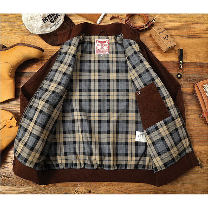 Corduroy G9 Stand Collar Harrington Jacket