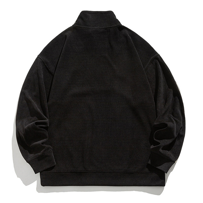 Fashionable stand-up collar zipper hoodie