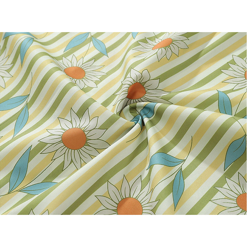 Cuban color "Sunflower" all-over print short-sleeved shirt