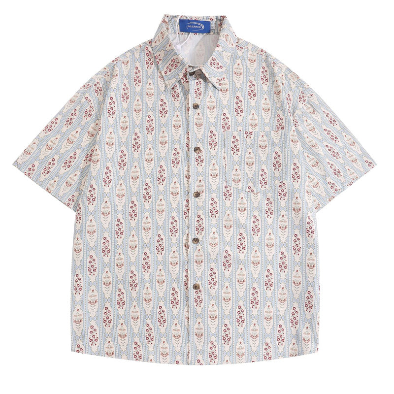 Classic floral print aloha shirt