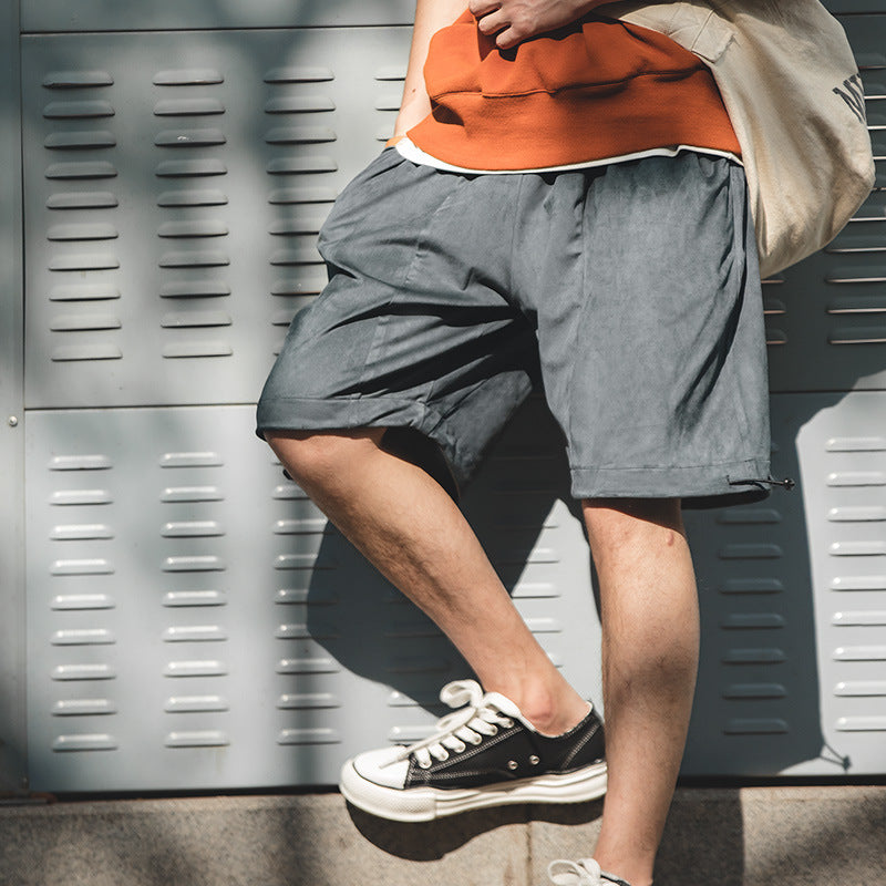 American casual suede shorts