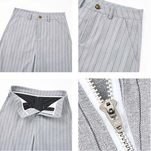 定番ストラップ柄ワイドパンツ2色