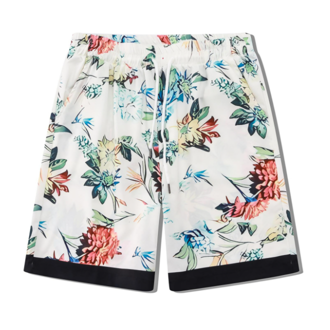 アロハシャツ&ショートパンツ配色2点セット