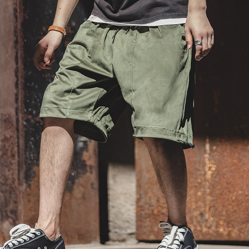 American casual suede shorts
