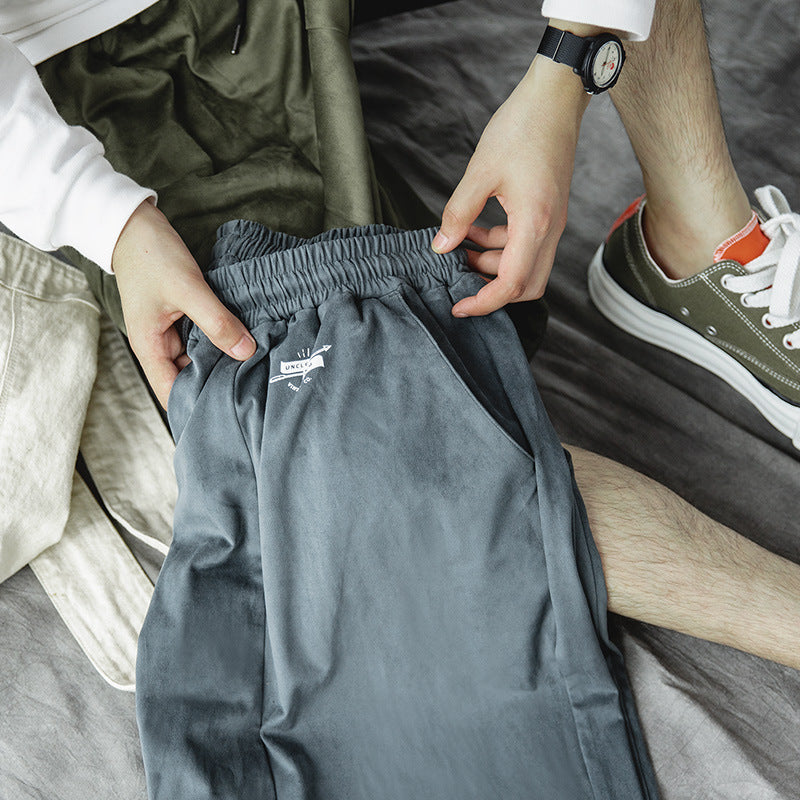 American casual suede shorts