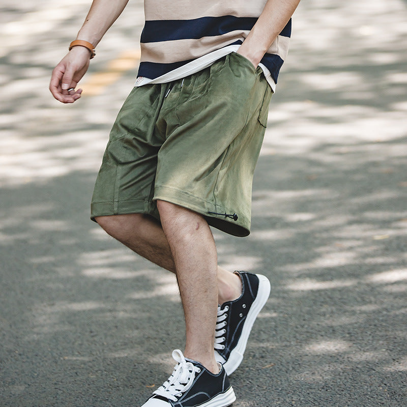 American casual suede shorts