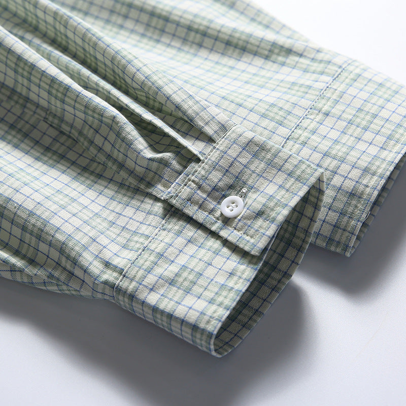 Spring New Arrivals 100% Cotton Check Long Sleeve Shirt