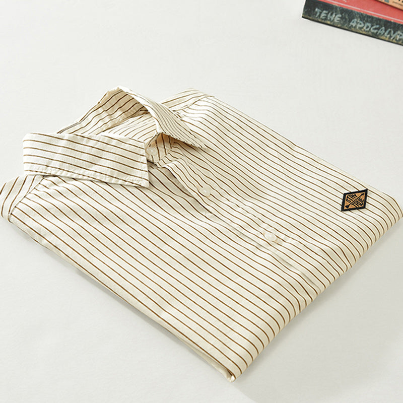 Baseball stripe short-sleeved shirt