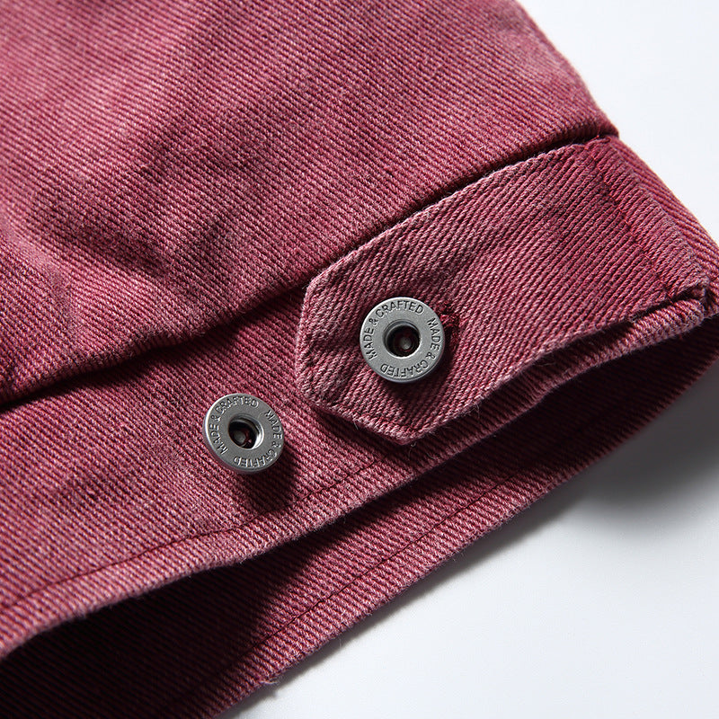 配色ヴィンテージ加工 刺繍三色展開ジャケット