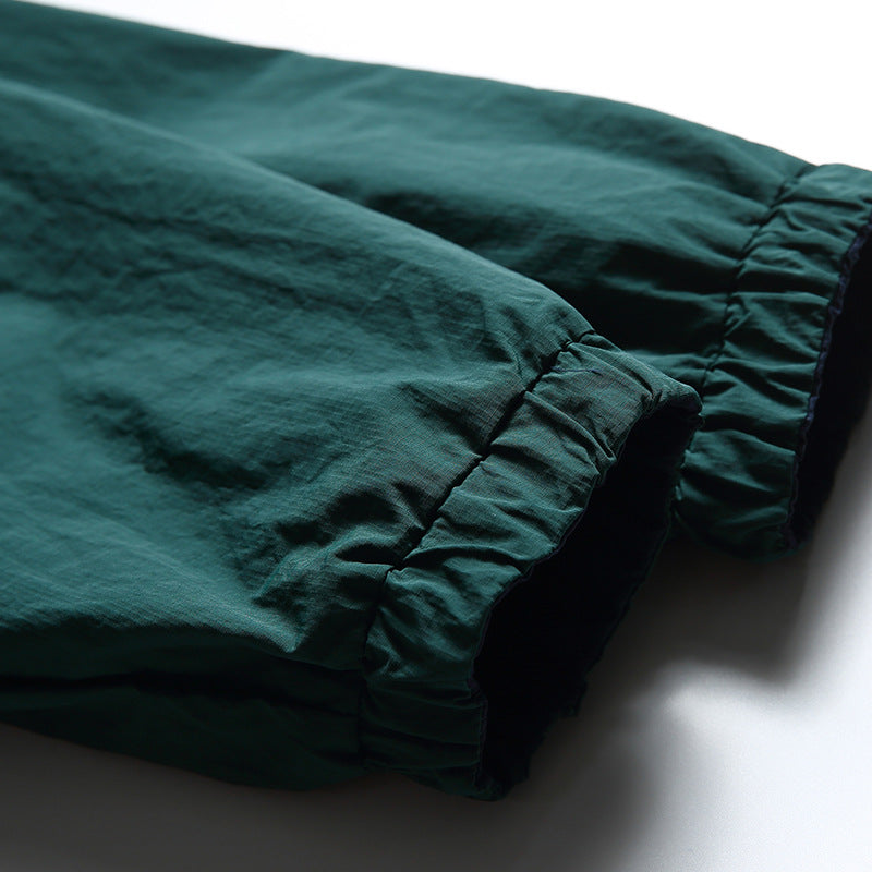 2-in-1 multi-pocket stand-collar work jacket