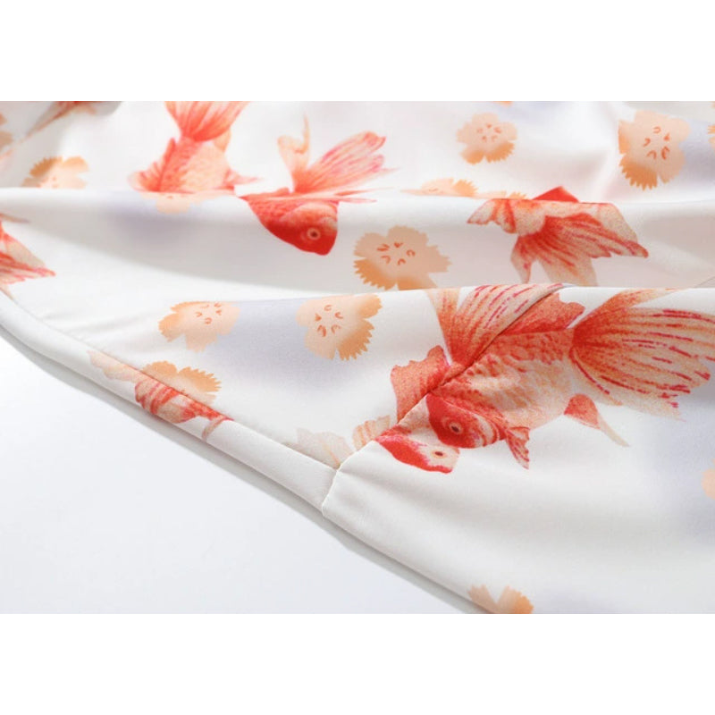 New for summer: Goldfish print short-sleeved shirt