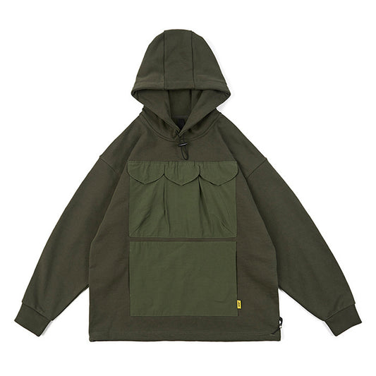 Thick casual sweatshirt with patches