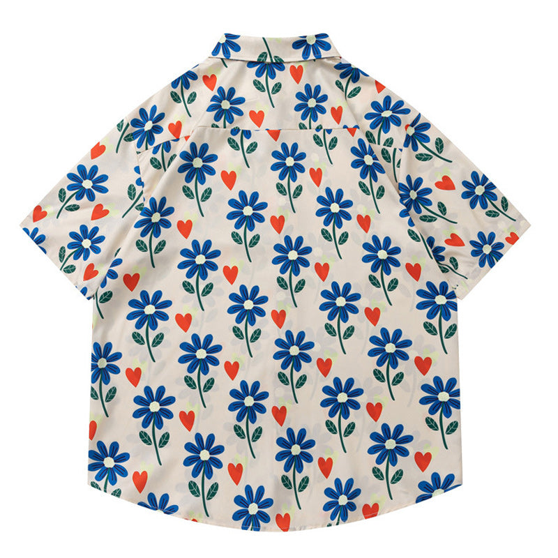 Floral Print Aloha Beach Shirt