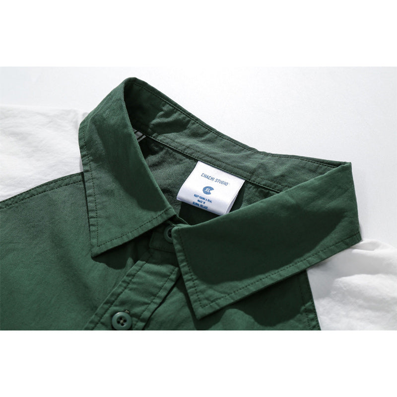 Retro style short sleeve shirt with pocket