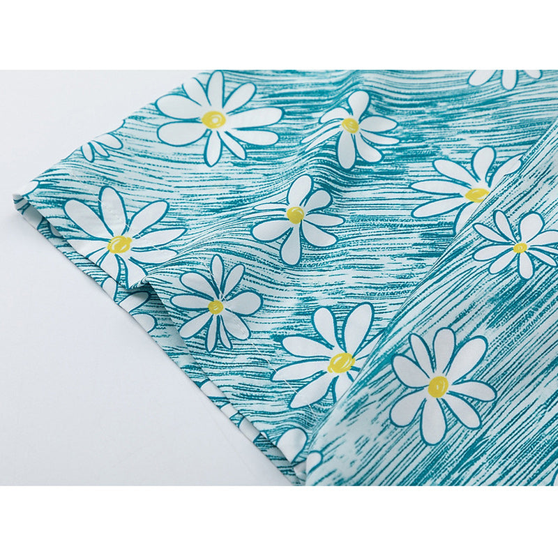 Fresh Hawaiian floral short-sleeved shirt