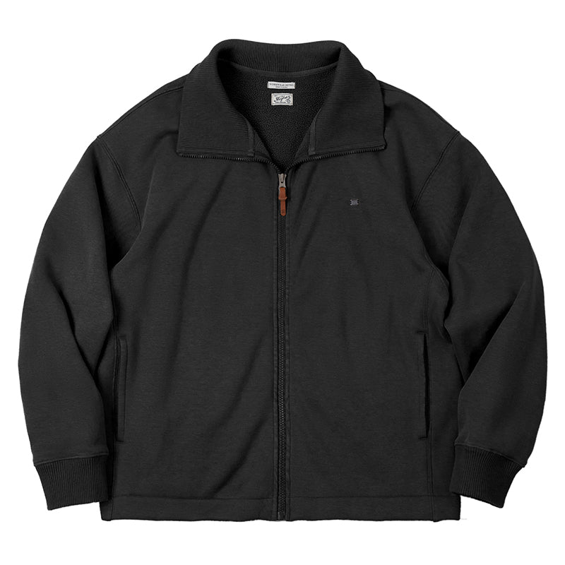 Fleece-lined high-neck tennis jacket