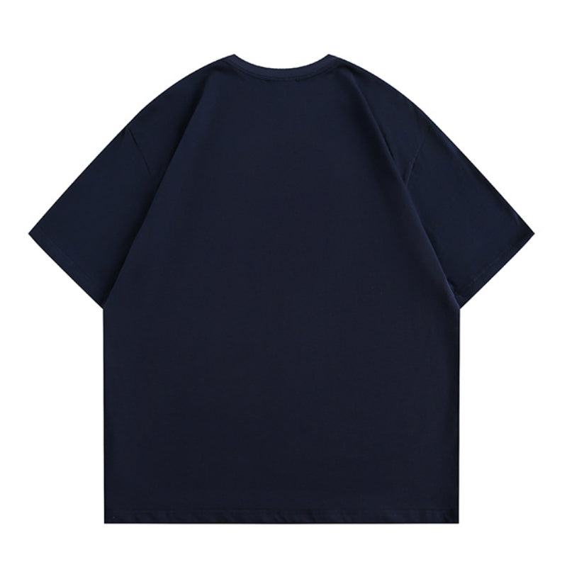 Crew neck fish print short sleeve T-shirt