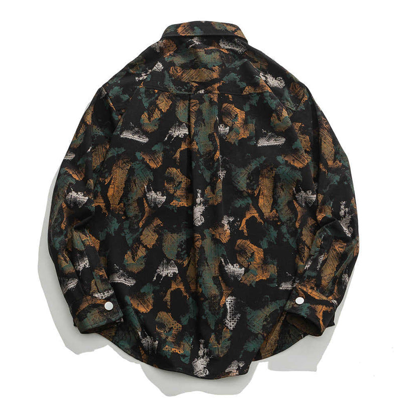Autumn fashion camouflage long sleeve shirt