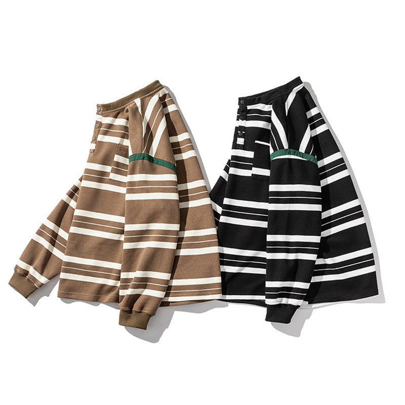 Color-coordinated horizontal striped autumn fashion hoodie