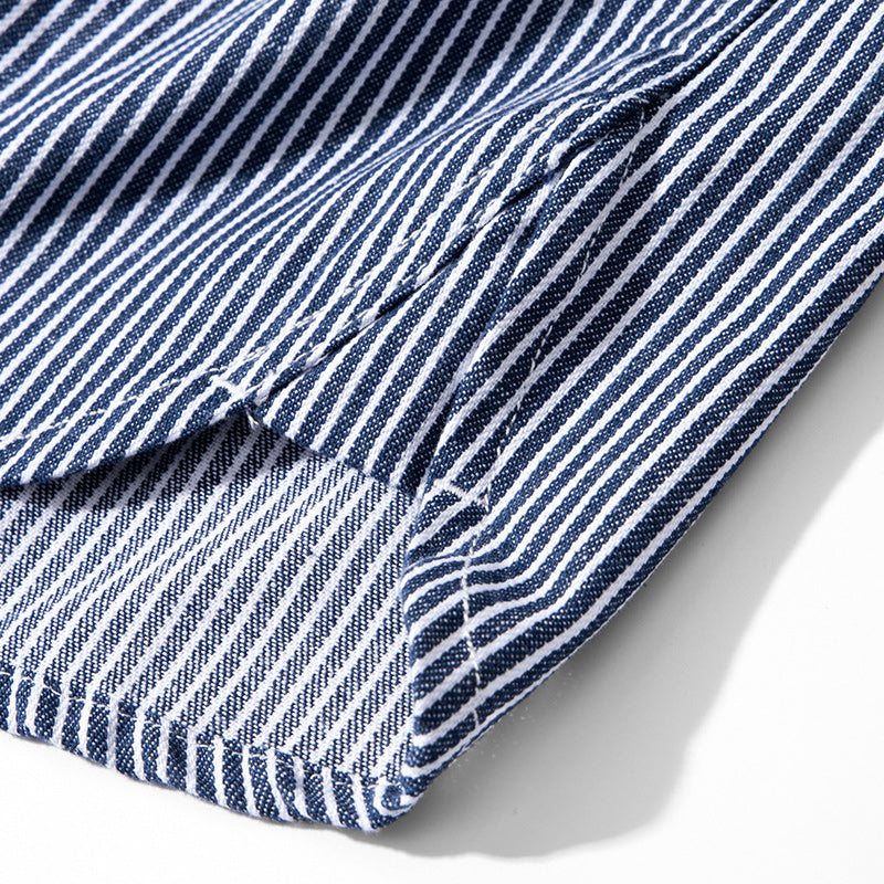 Hickory Railroad Stripe Denim Work Shirt