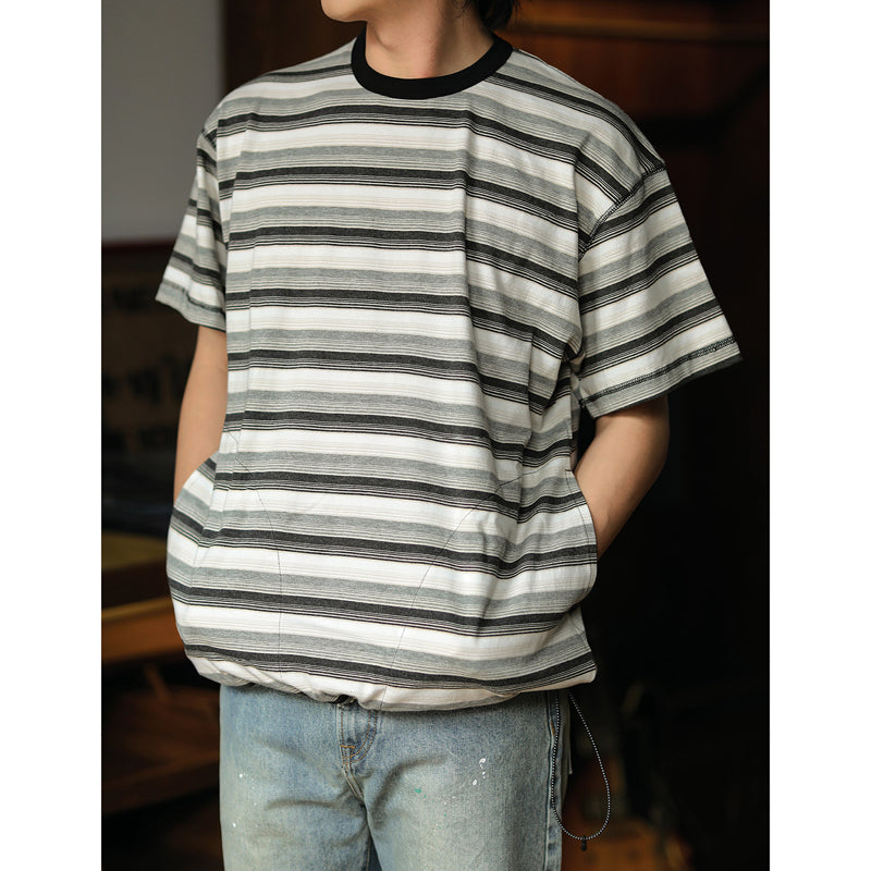 Ivy Style 260G Border Pocket Drawstring T-Shirt