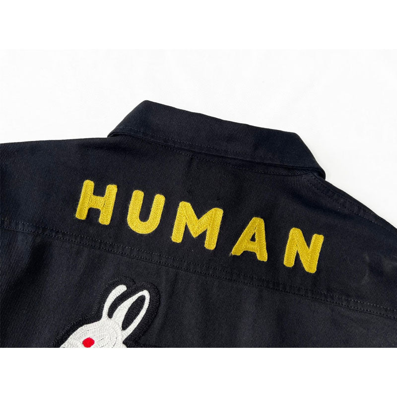 レトロウサギ刺繍カーゴジャケット