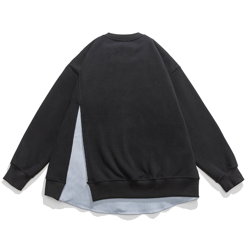 Cityboy Faux Layered Embroidered Sweatshirt