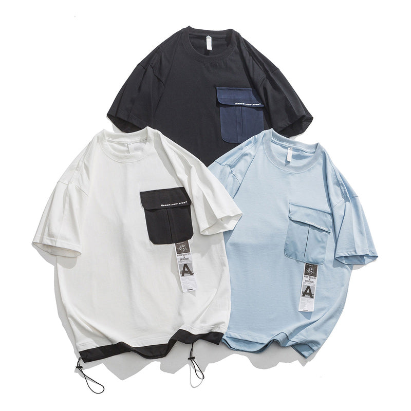 切り替え機能ポケット半袖Tシャツ
