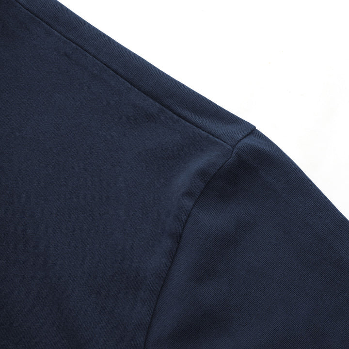 Baseball collar T-shirt with flap pocket