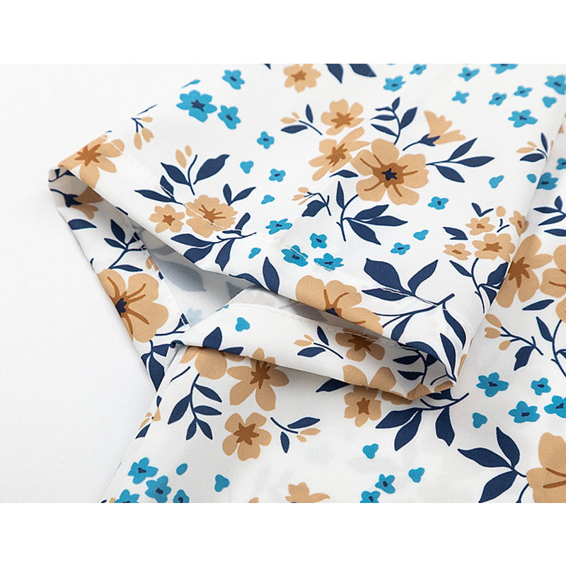 New for summer: floral print short-sleeved shirt
