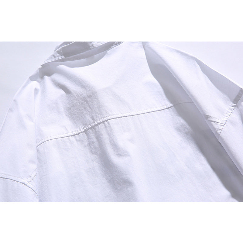 Retro Simple Alphabet Short Sleeve Shirt