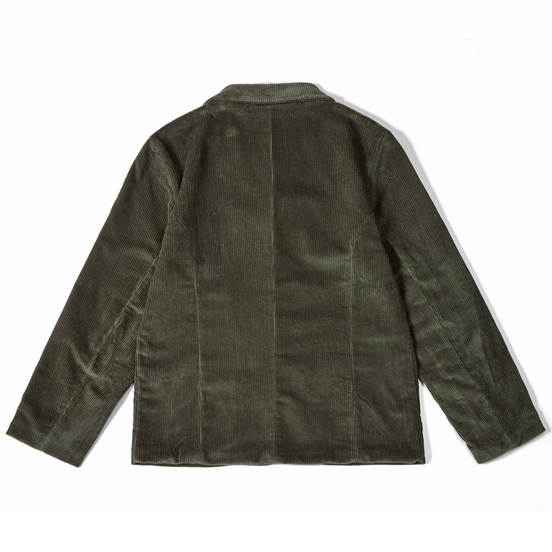 Olive green cotton corduroy tailored jacket