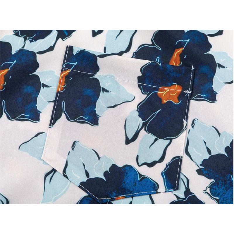 New for summer: Graffiti floral print short-sleeved shirt