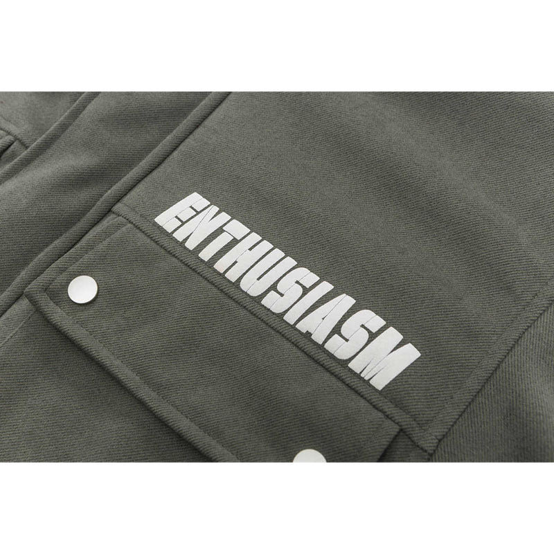 American casual alphabet print jacket
