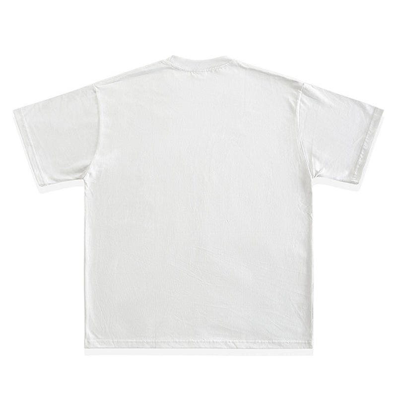 Elephant graffiti print short sleeve T-shirt