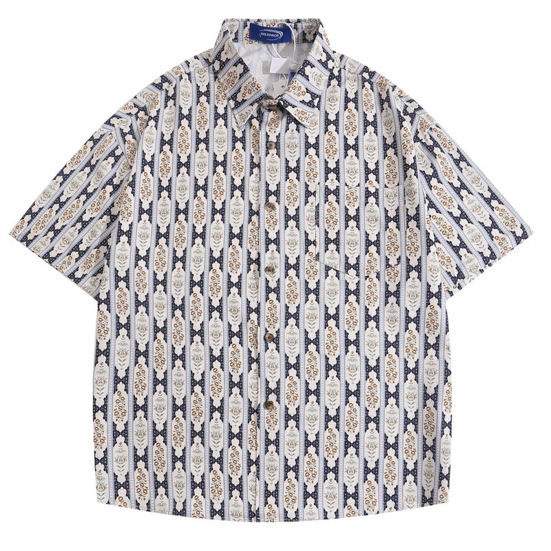 Classic floral print aloha shirt