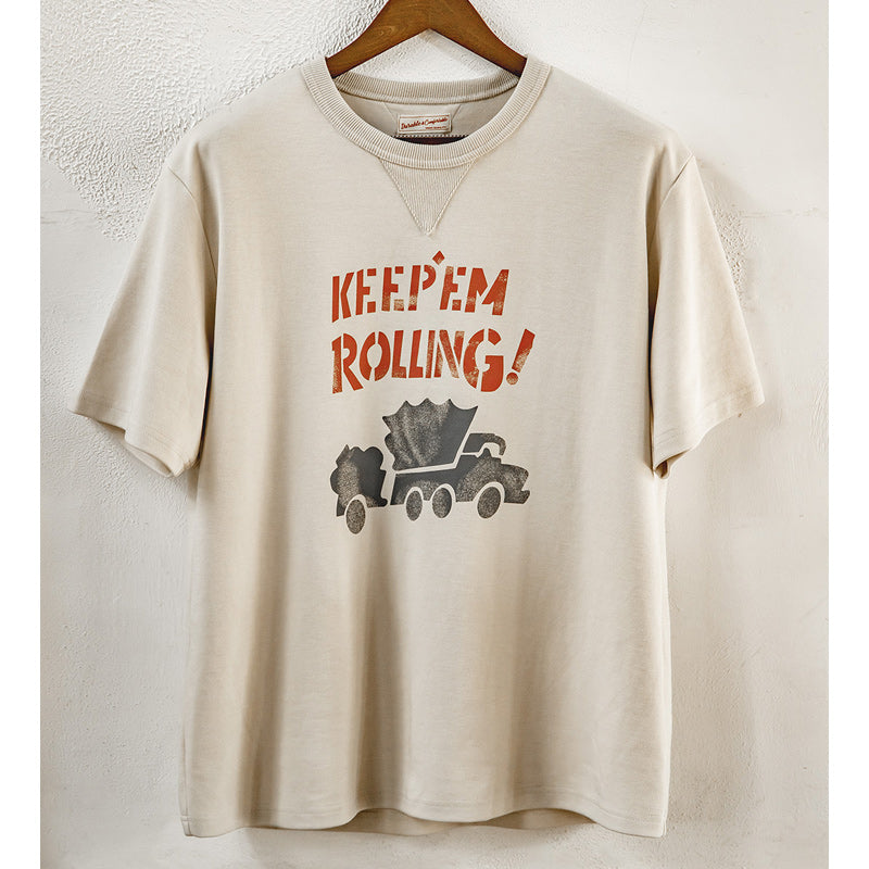 ヴィンテージアルファベットプリントTシャツ