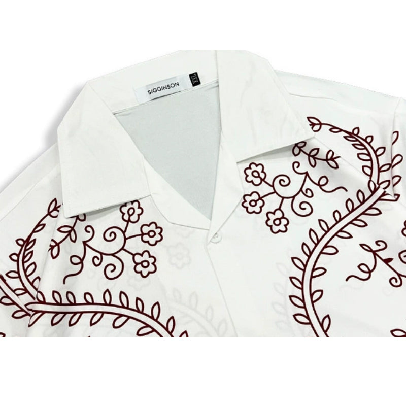 New for summer: ethnic print short-sleeved shirt
