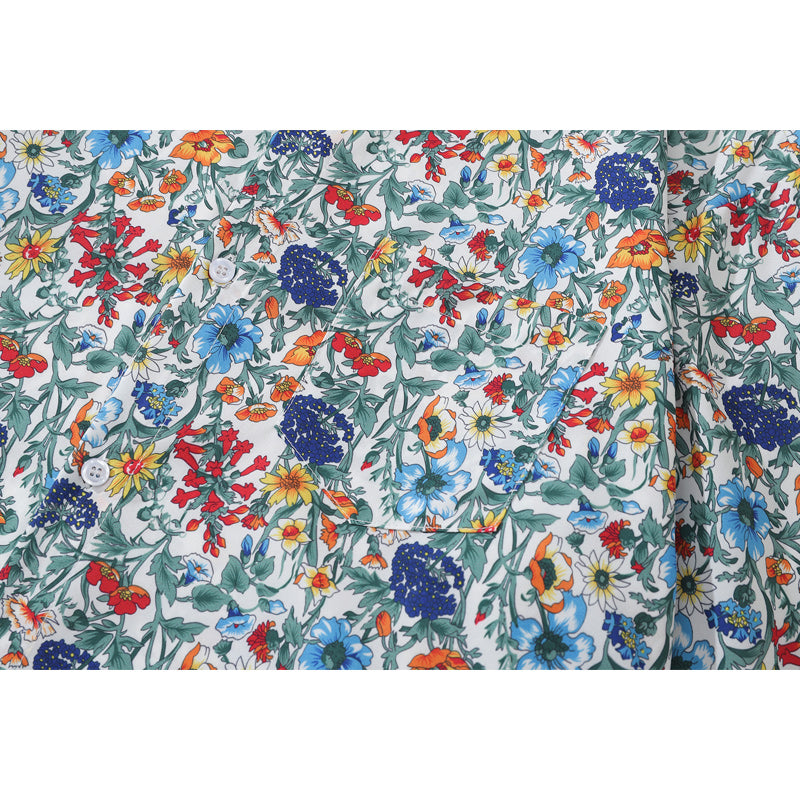 "Beautiful Flowers" Autumn Long Sleeve Print Shirt