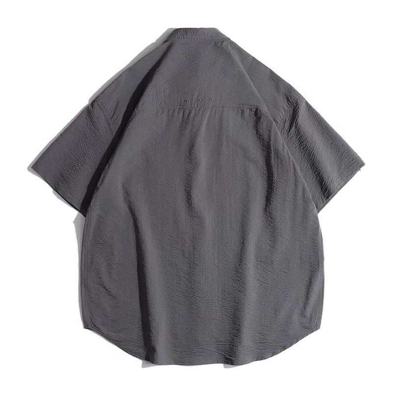 Dot Button Seersucker Work Shirt