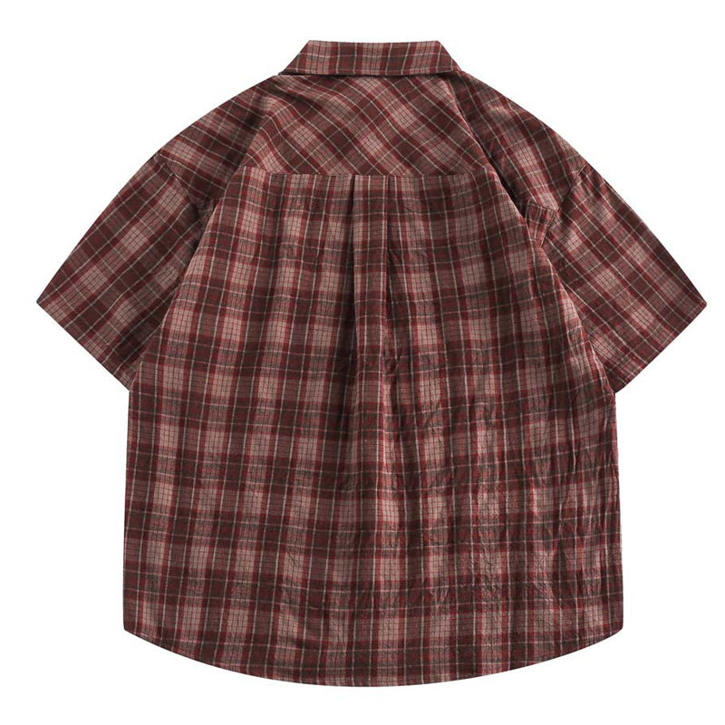 Classic check work short sleeve shirt