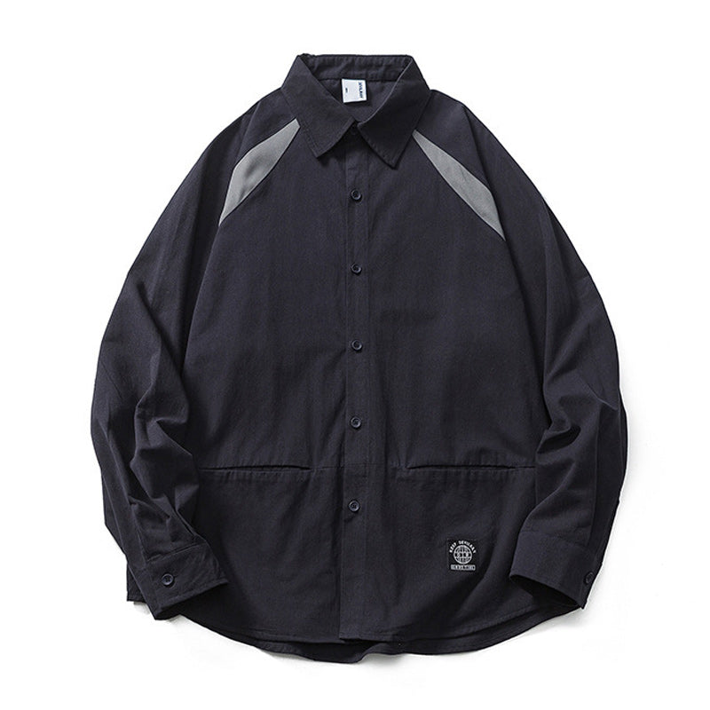 Fashionable Navy Long Sleeve Shirt