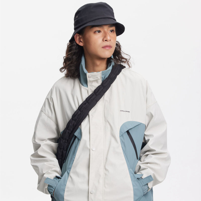Hooded cargo jacket with switch